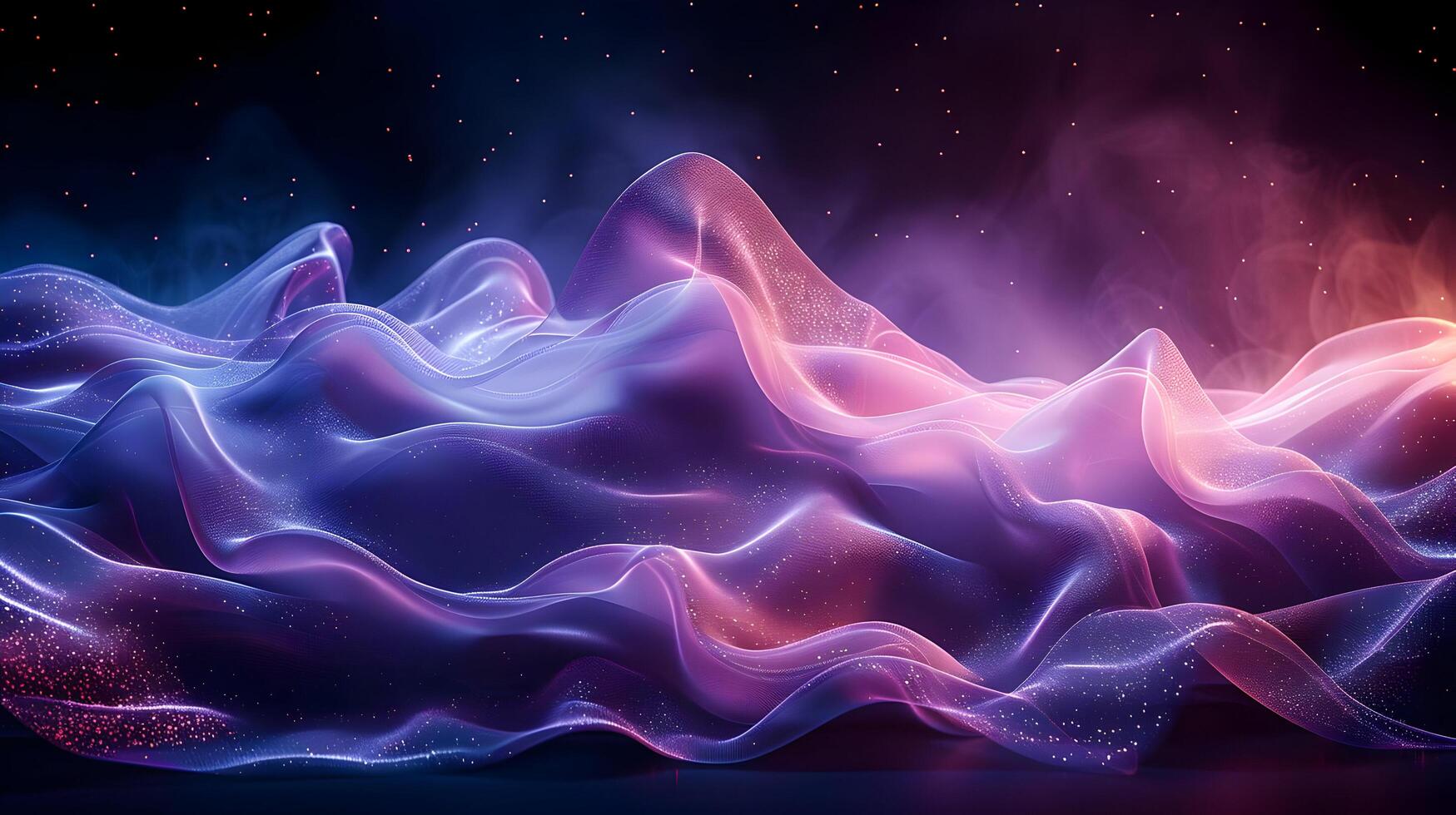 Abstract Purple and Pink 3D Background with Glowing Particles photo