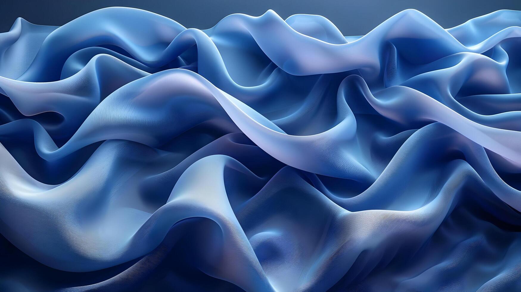 Abstract 3D Background - Blue Wavy Textile photo