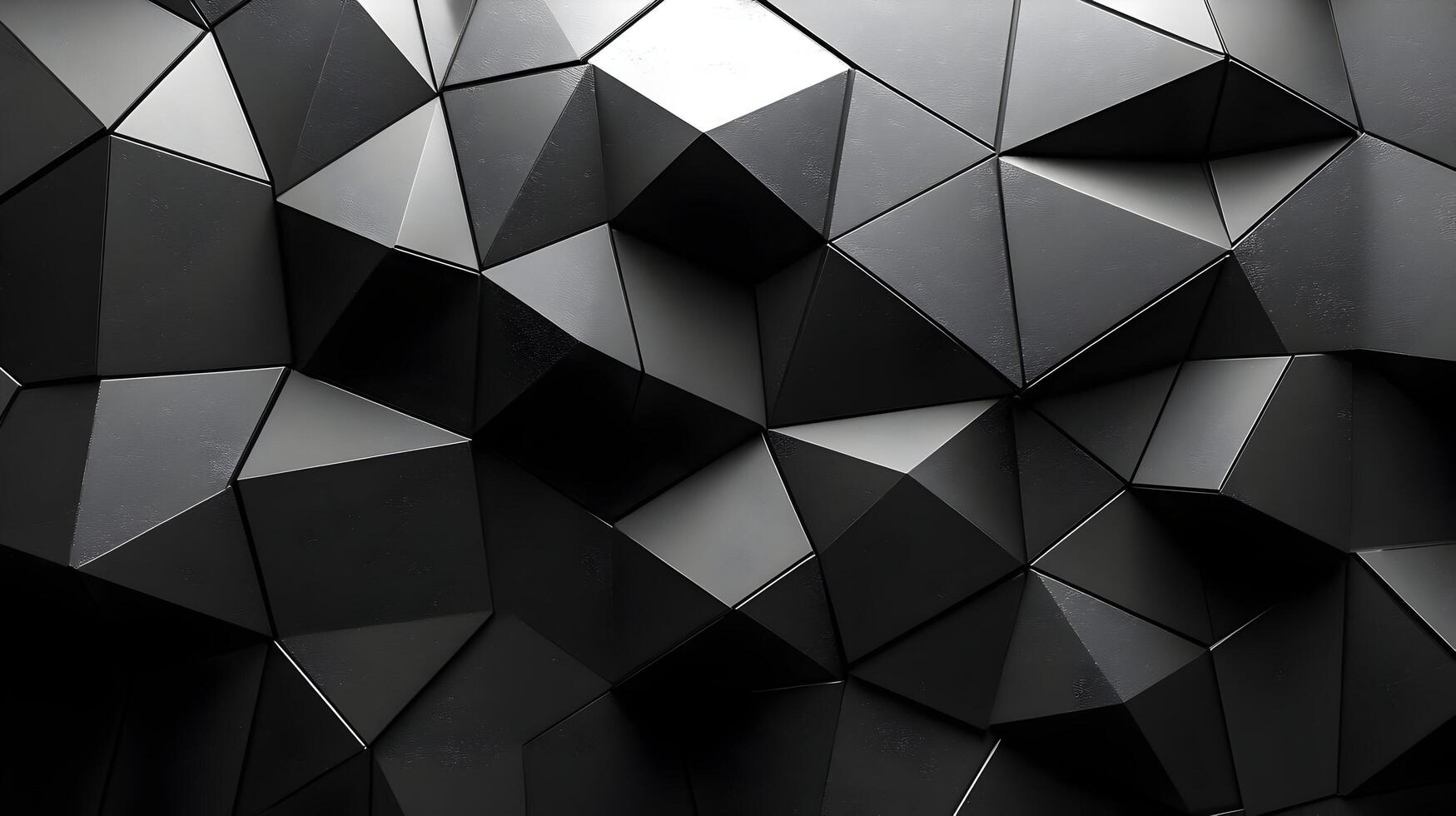Abstract Black Geometric 3D Pattern photo