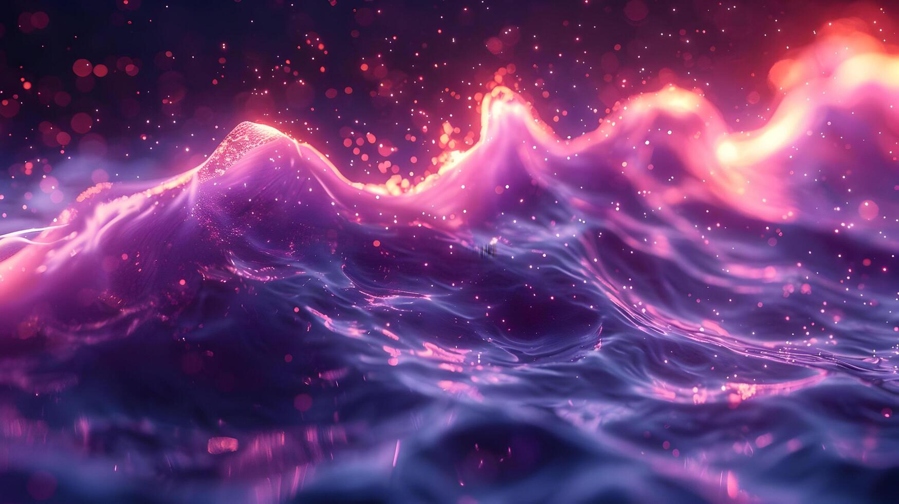 Abstract Purple and Orange 3D Background with Sparkles photo