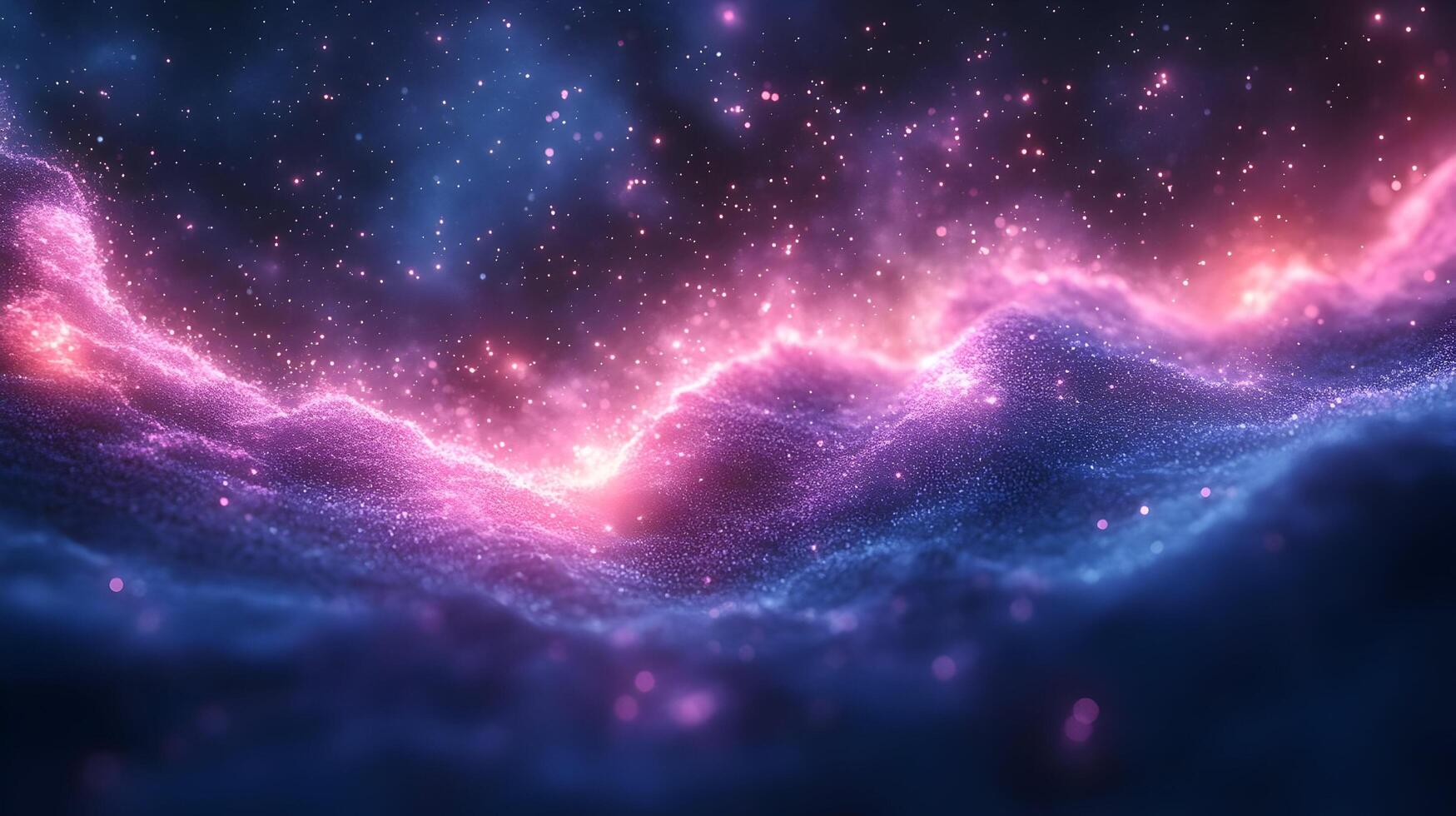 Abstract Background with Glowing Particles and Pink and Blue Hues photo