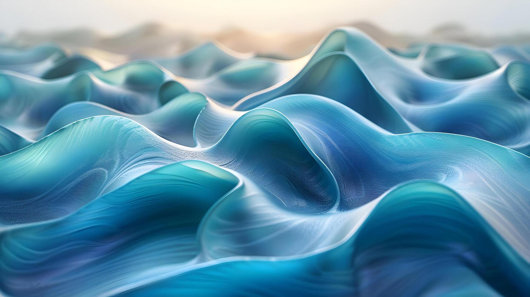 Abstract 3D Background with Blue Waves photo