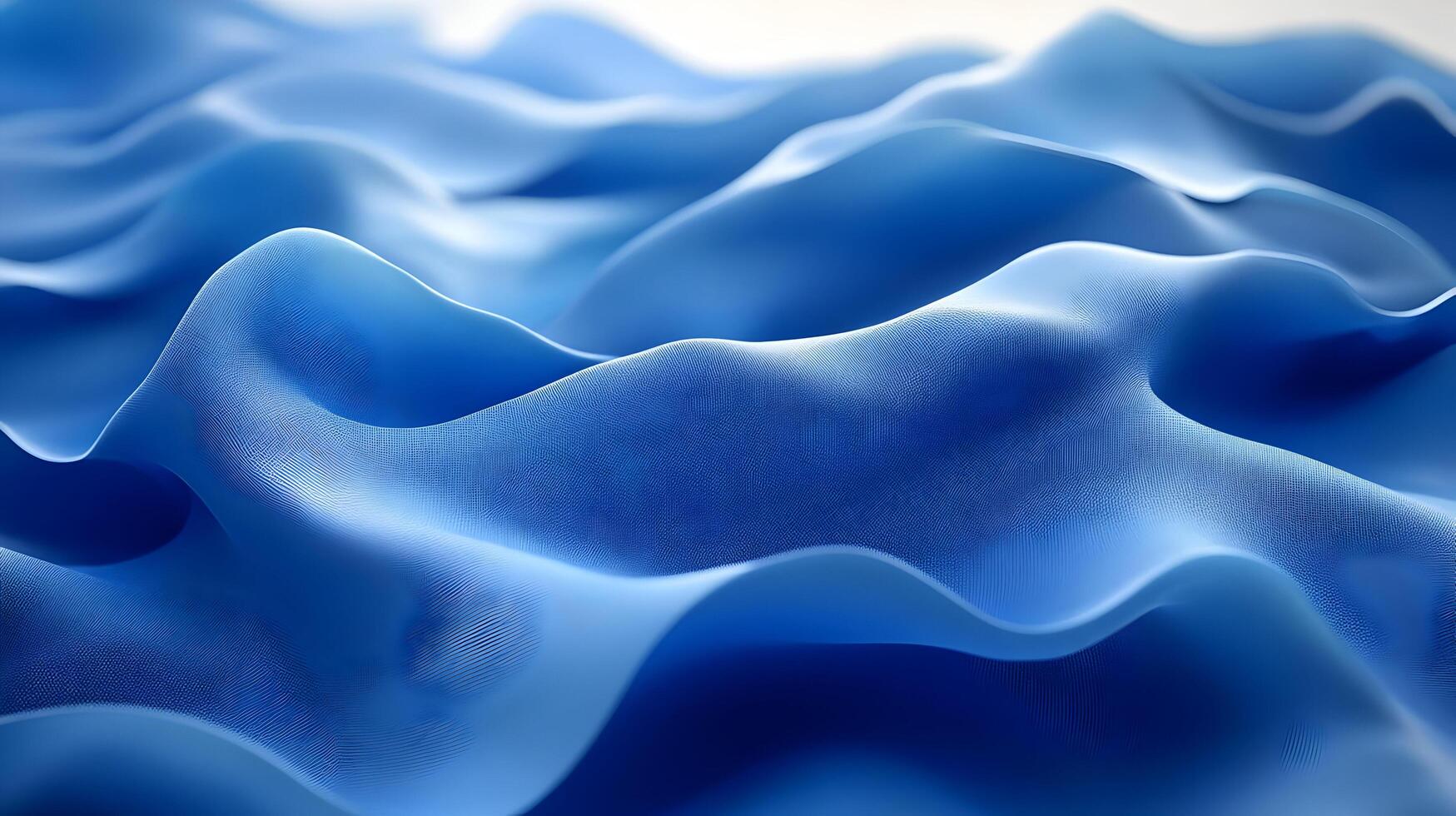 Blue Abstract 3D Wavy Background photo