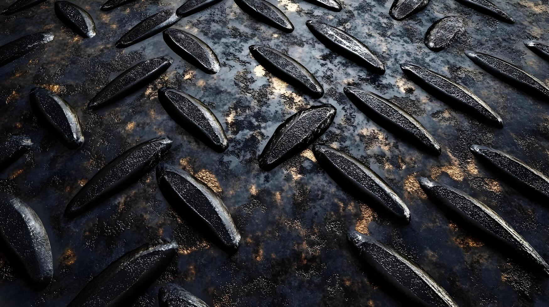 Black Metal Texture With Diamond Pattern - 3d Illustration photo