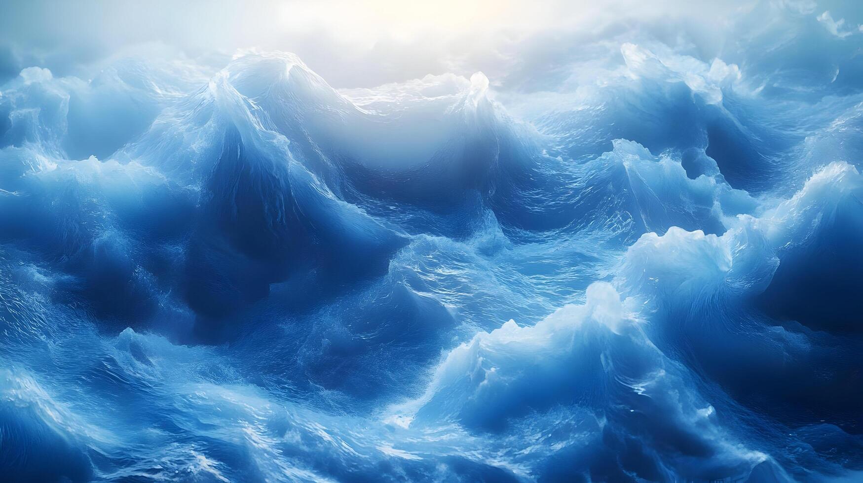 Abstract Ocean Waves 3D Background photo