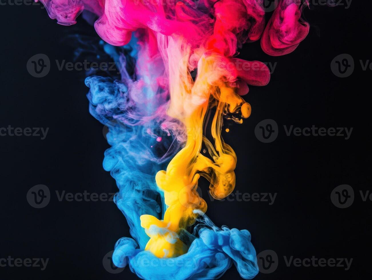 Vivid colors in motion. Dynamic ink explosion art for creative design photo