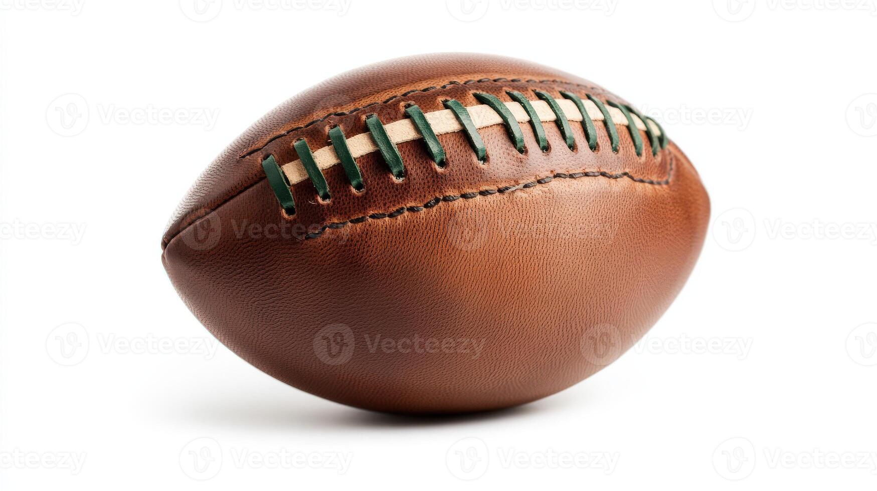 Authentic Leather American Football Isolated on White photo