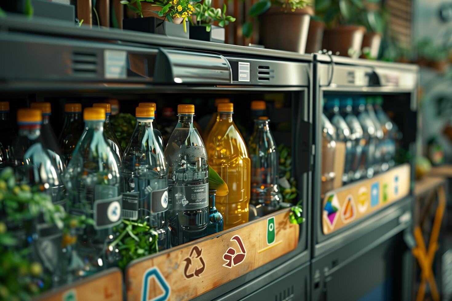A row of bottles photo