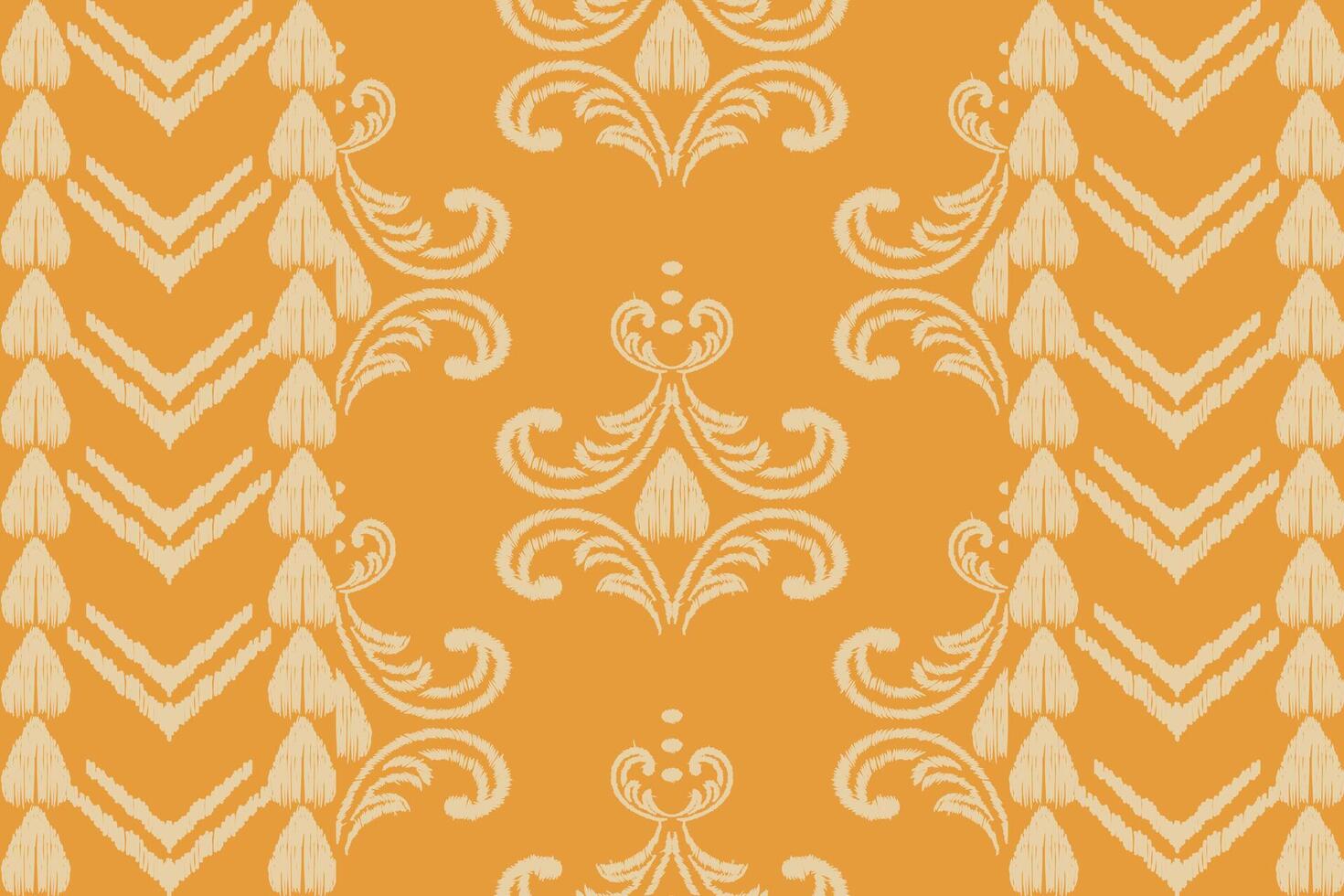 Seamless pattern in tribal style. Folk embroidery and mexican style on yellow background vector