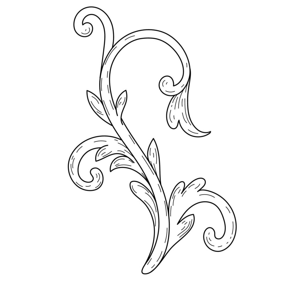 vintage baroque ornaments, flourishes calligraphic ornament, Ornament and Graphic Design with Spirals and Rolling Circle Motif vector