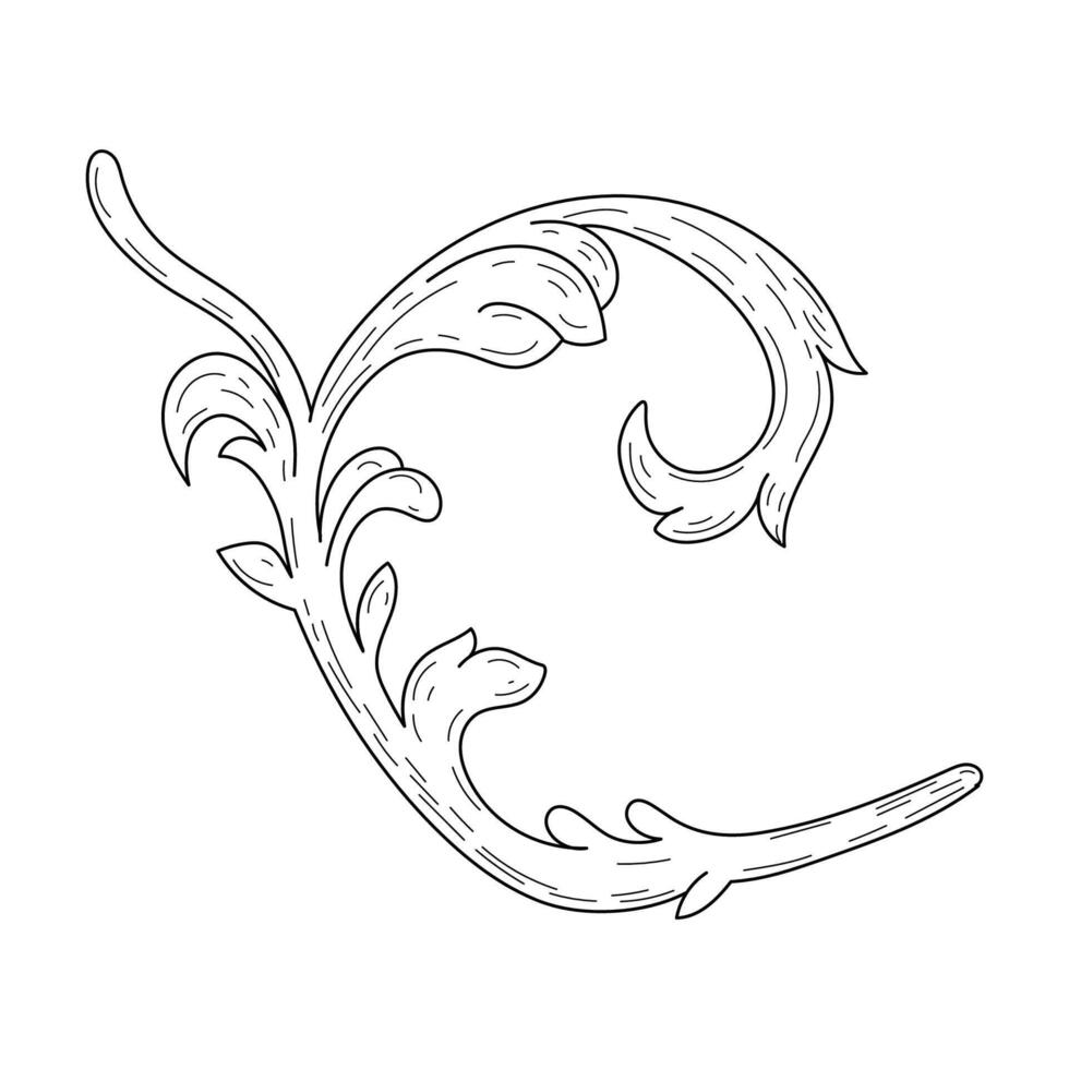ornamental flourishes. Ornament and Graphic Design with Spirals and Rolling Circle Motif. vintage element for design vector