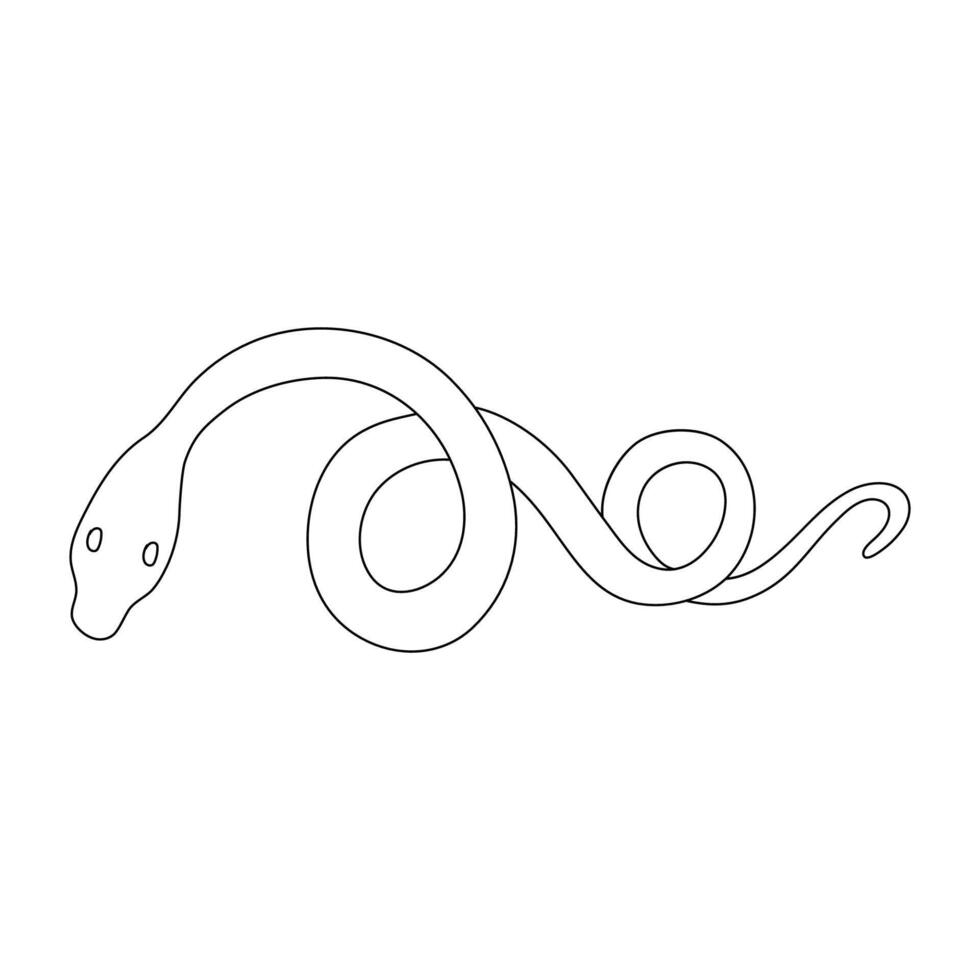 Black and white engraved ink art. hand drawn snake vector