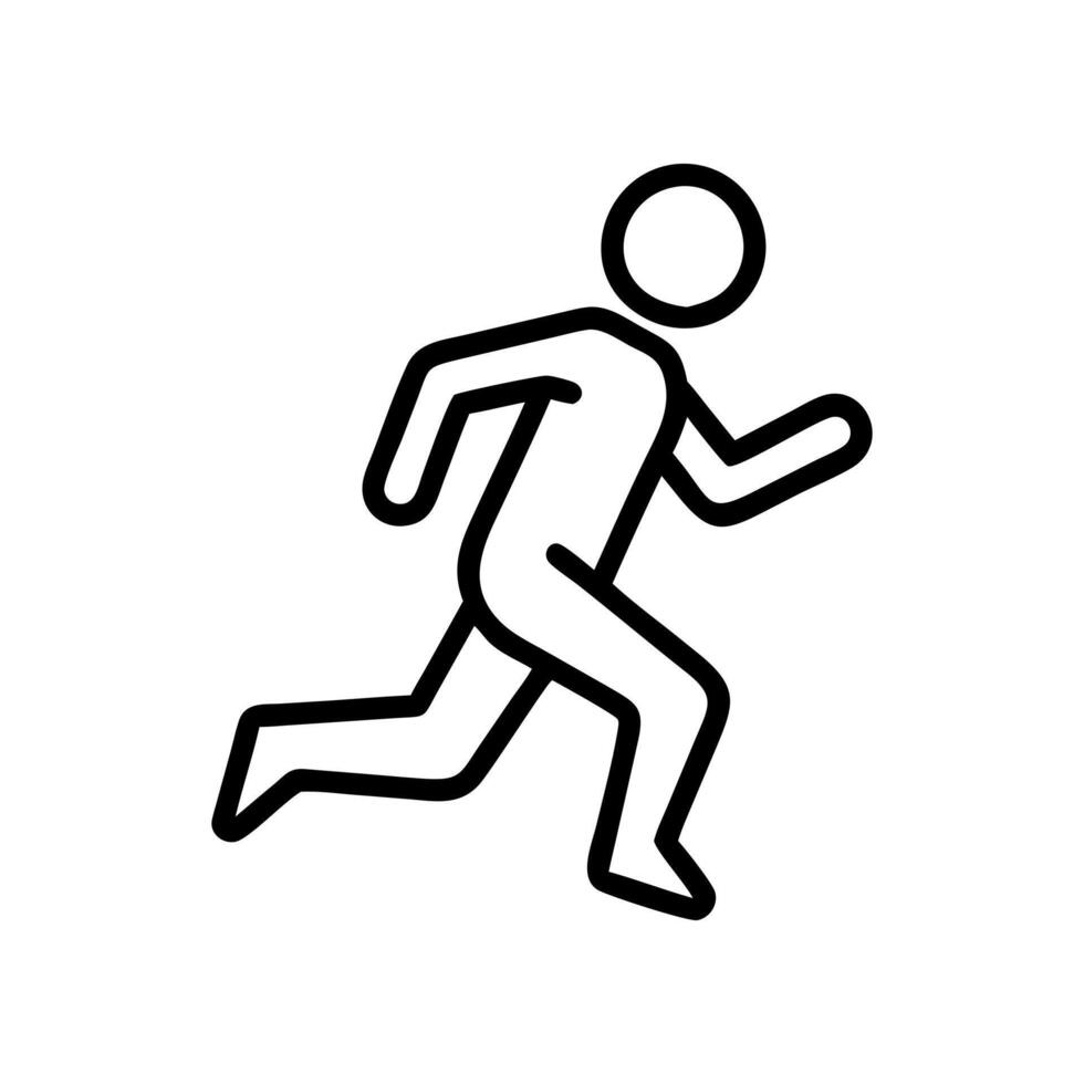 Dynamic Run Icon for Fitness Sports Design vector