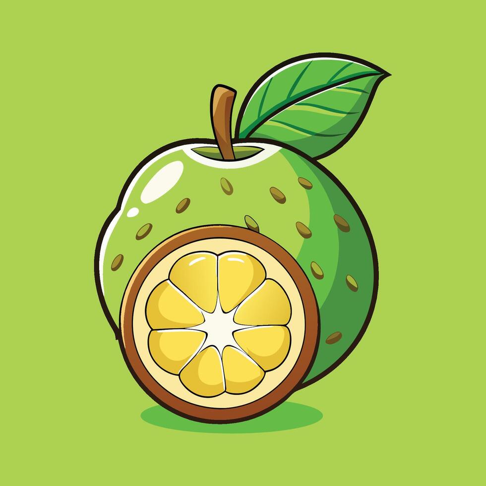 Kaffir Lime Fruit Fresh and Aromatic Citrus Design vector