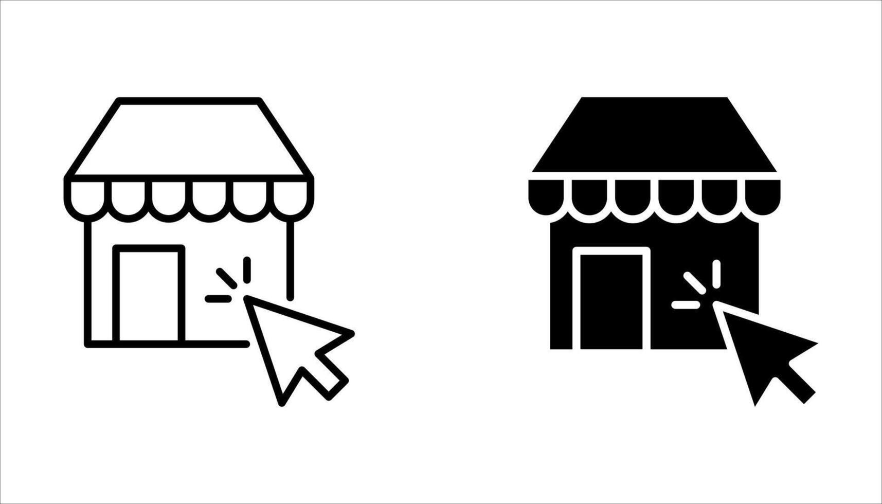 shopping online icon set on white. vector