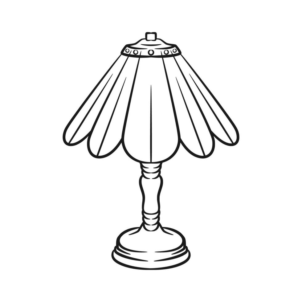 Vintage Retro Lamp with Antique Details vector