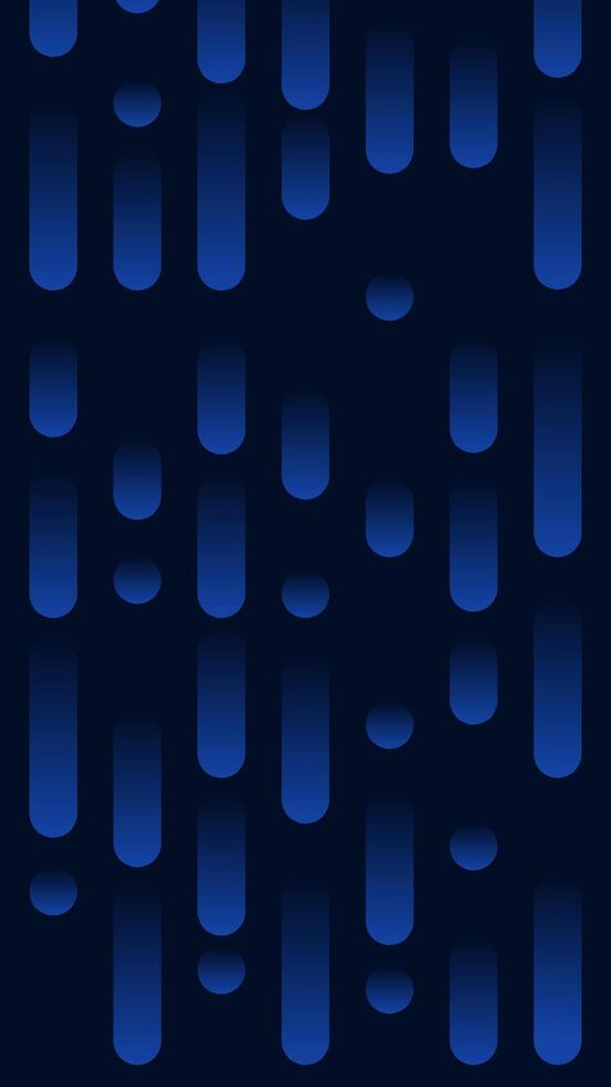 Abstract vertical background of blue liquid descending in darkness. Minimal geometric illustration. Suitable for wallpapers, presentations, projects, etc. vector