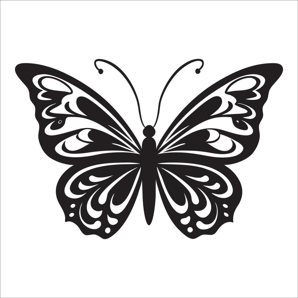 Butterfly Silhouette Meaning Symbolism in Art and Design vector