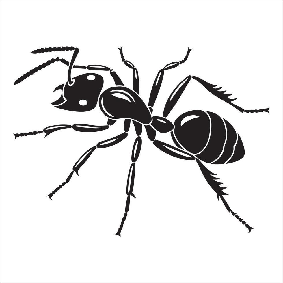Minimalist and Artistic Ant Silhouette Graphics for Branding and Merchandising vector