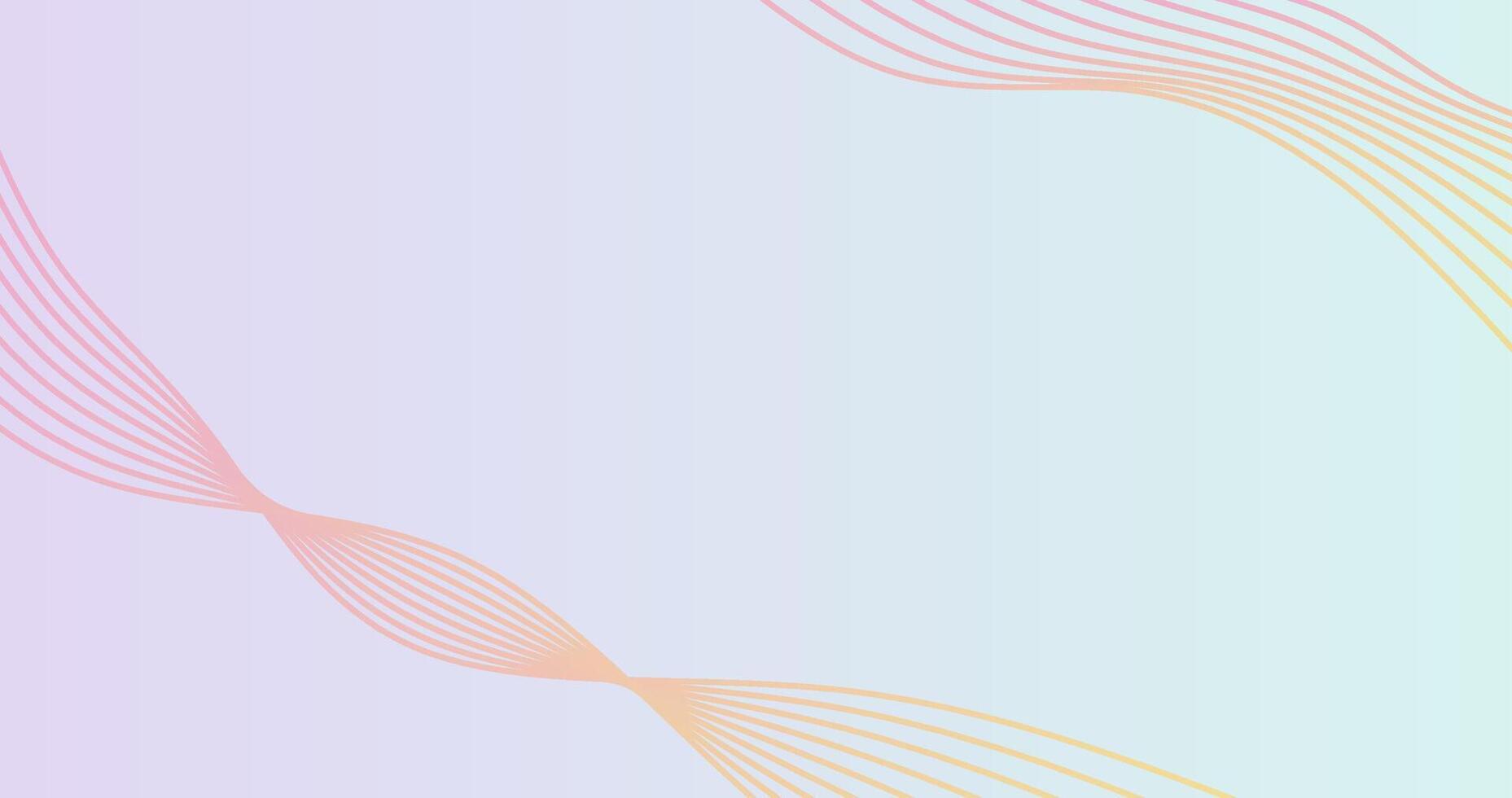 abstract background with wavy lines and gradient in pastel colors vector
