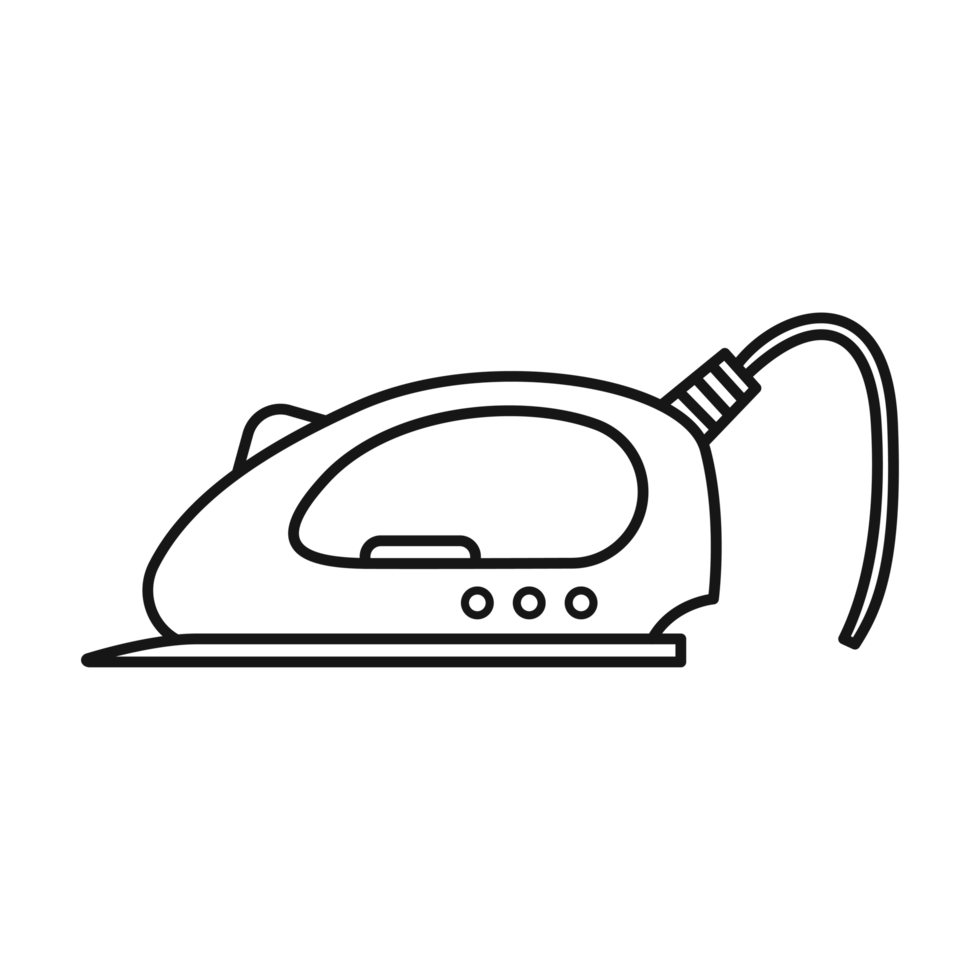Simple Iron outline illustration png