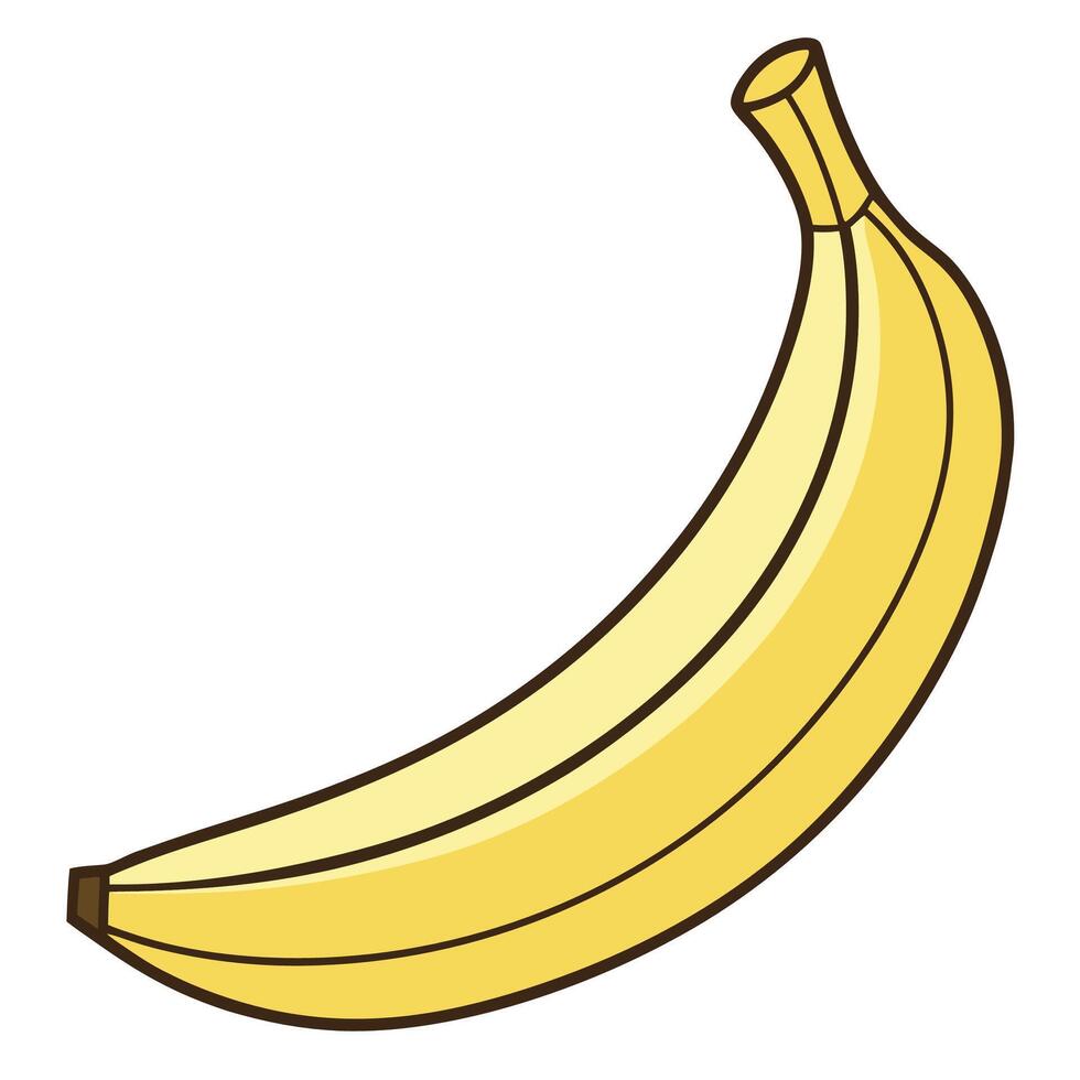 a banana is shown white background vector