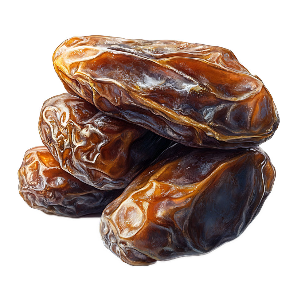 A Closeup View of Four Sweet Dates png
