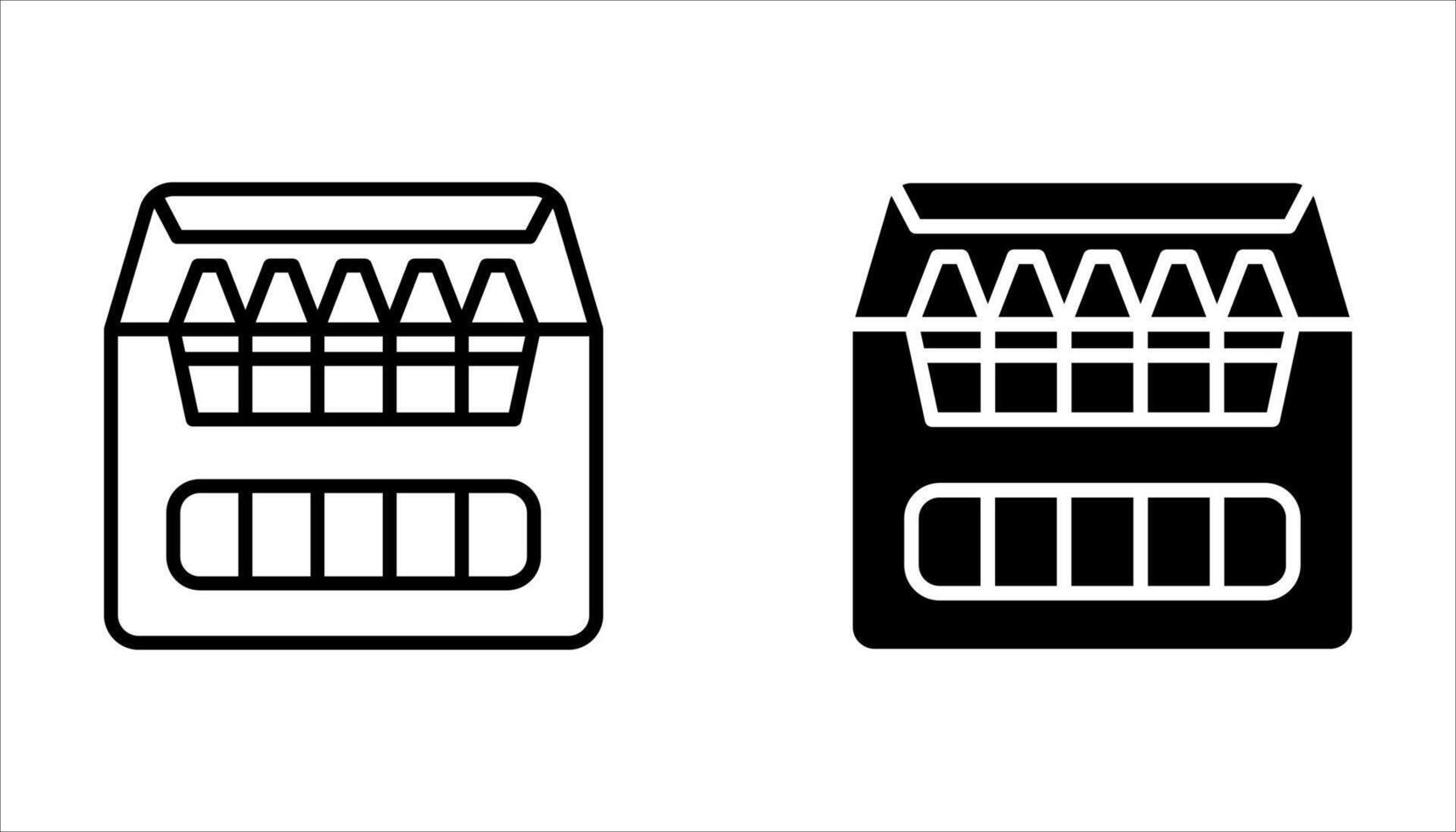 crayon icon set on white vector