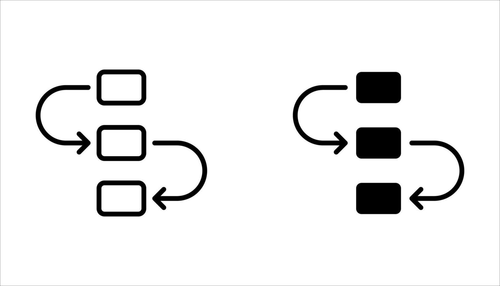 workflow icon set on white vector