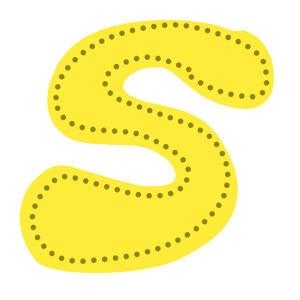 S doodle art illustrator png