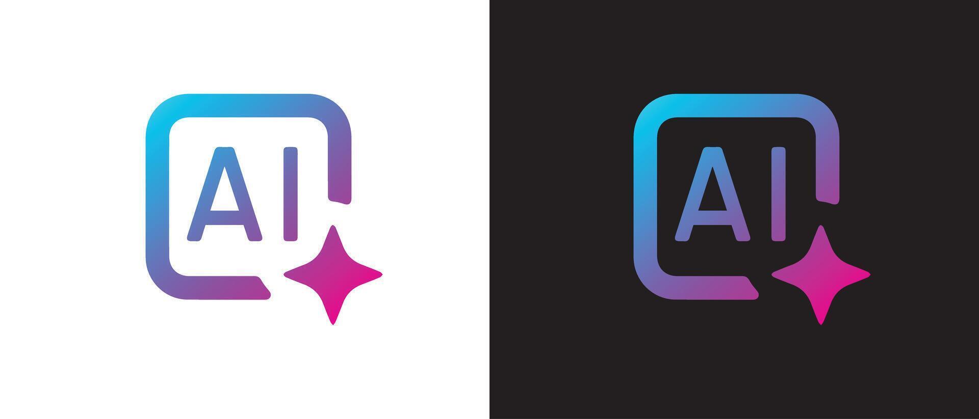 AI application icon design vector