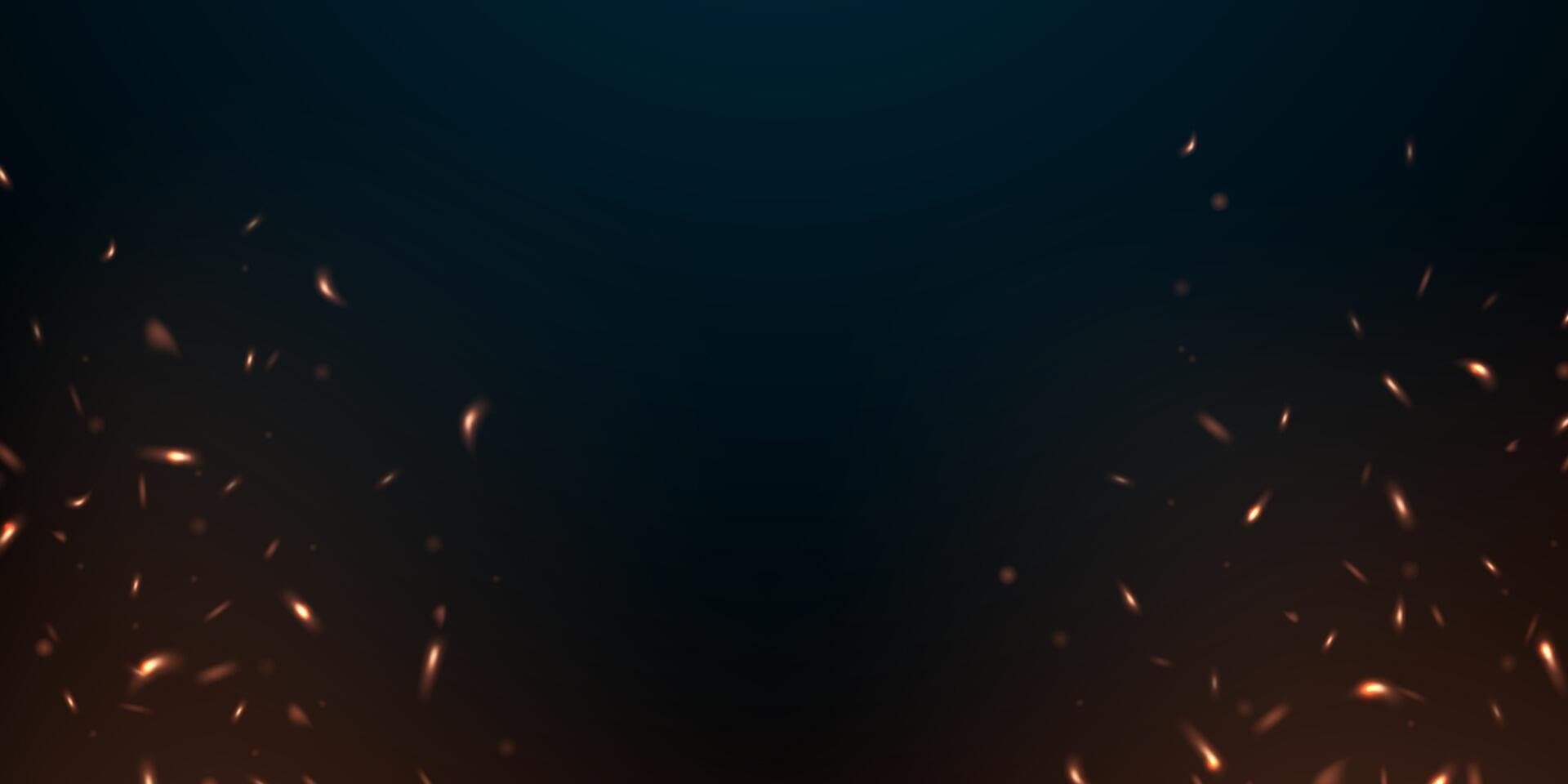 Fire sparks on a dark background vector