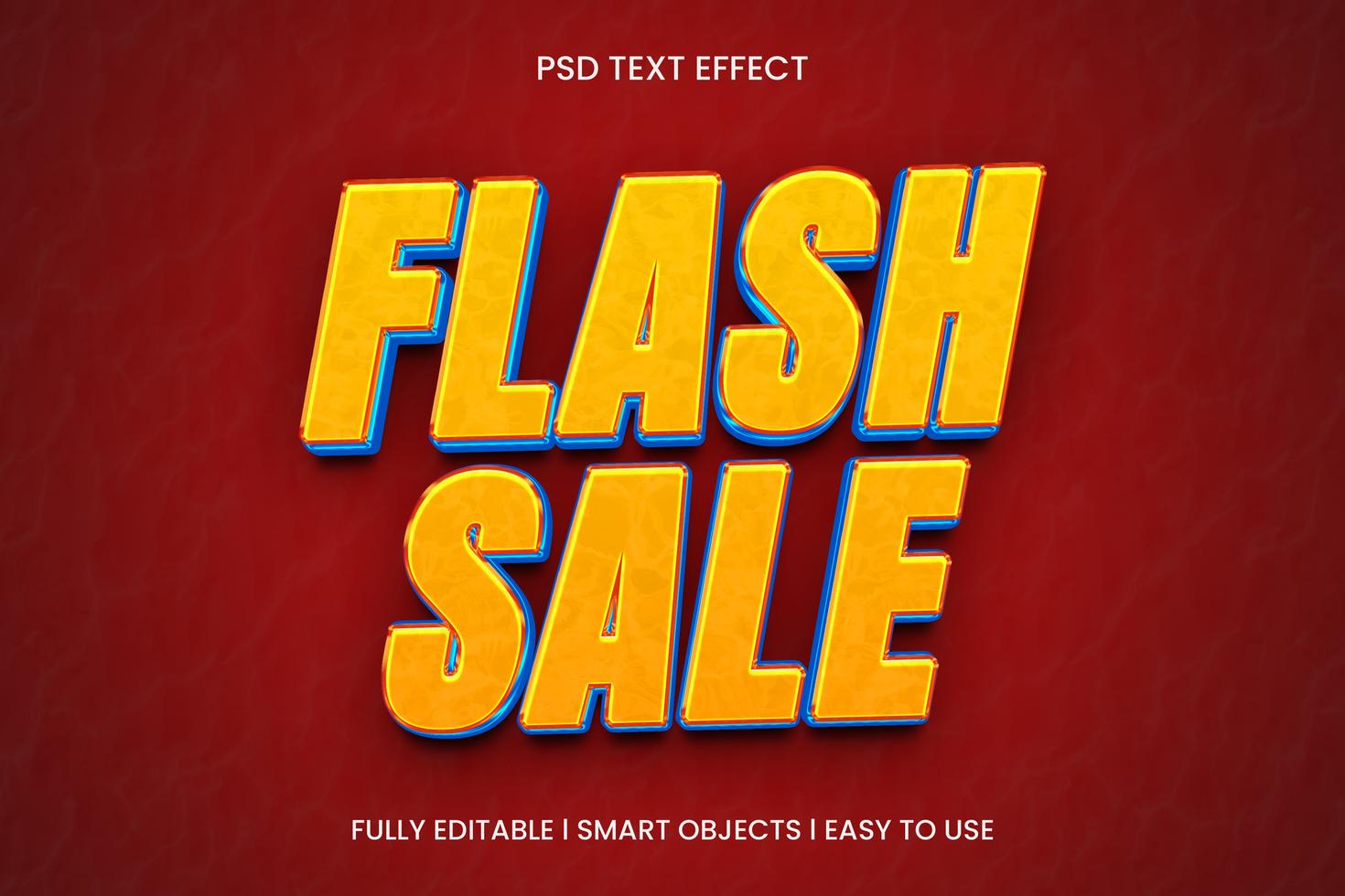 Flash Sale 3d editable text effect psd
