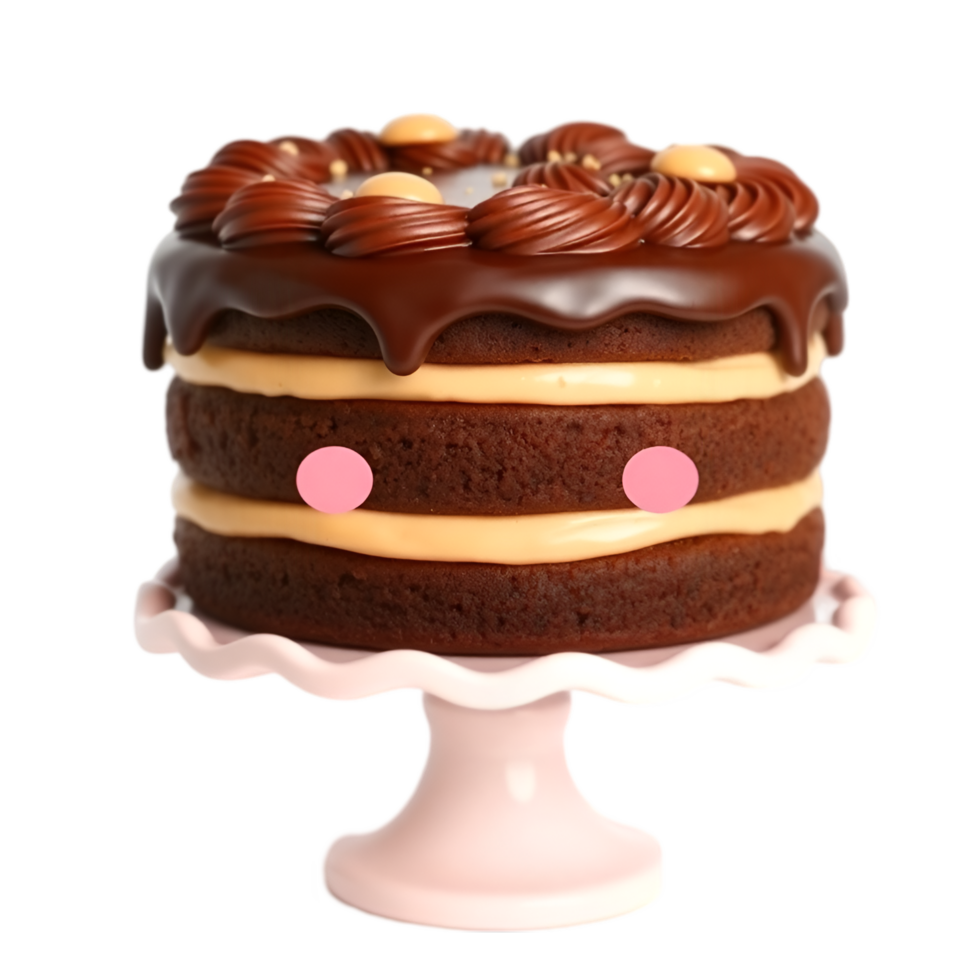 Decadent Chocolate Cake, Rich Frosting, and Elegant Design png