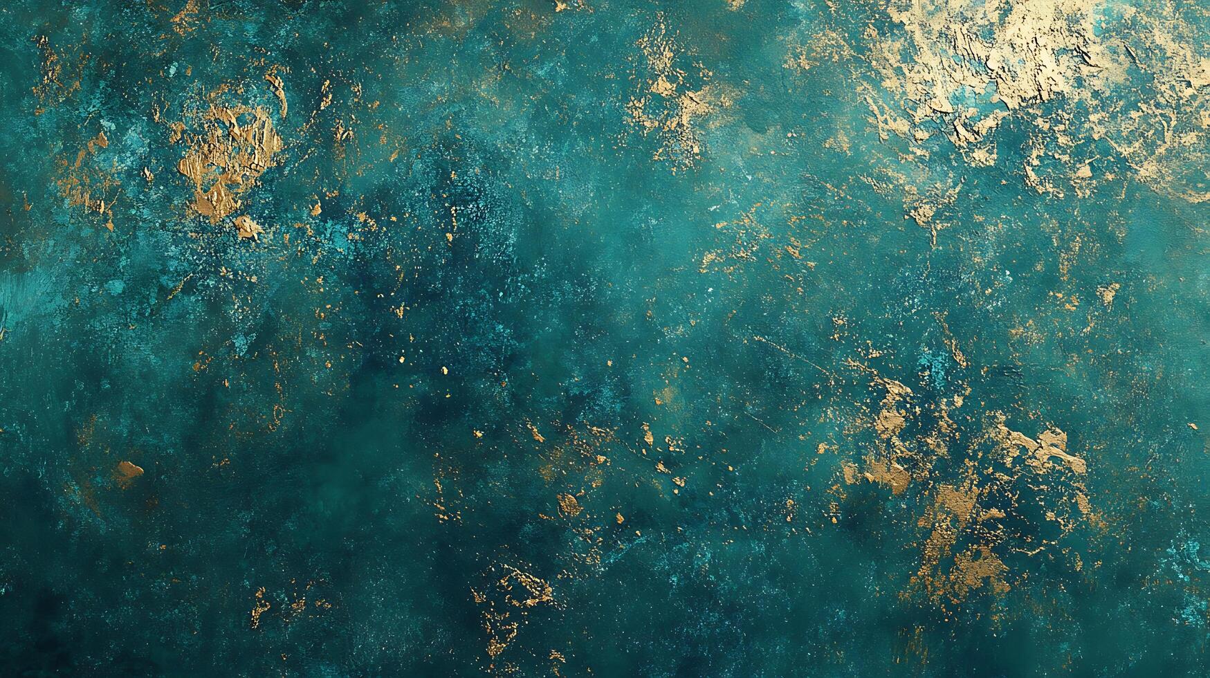 Abstract art featuring textures of teal and gold, creating a luxurious and serene visual experience. photo