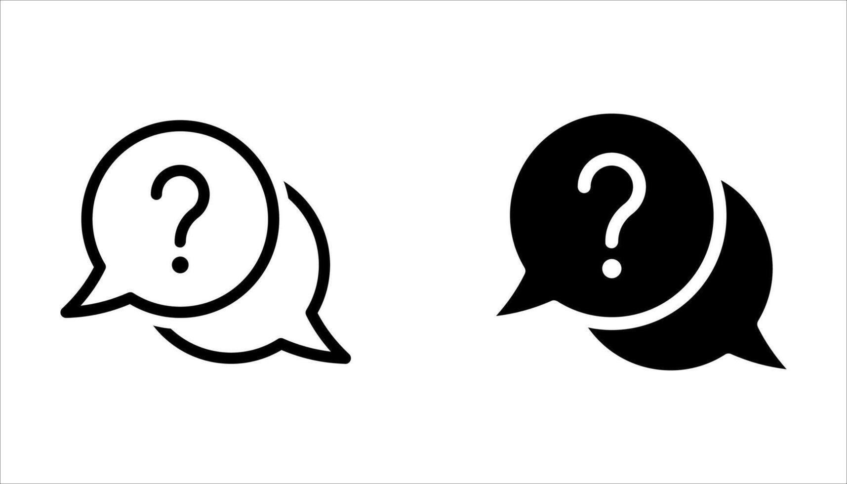 question icon set. vector