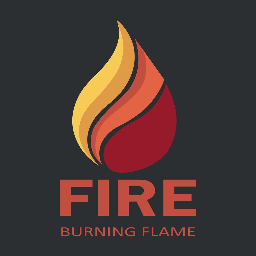 Fire logo design art vector