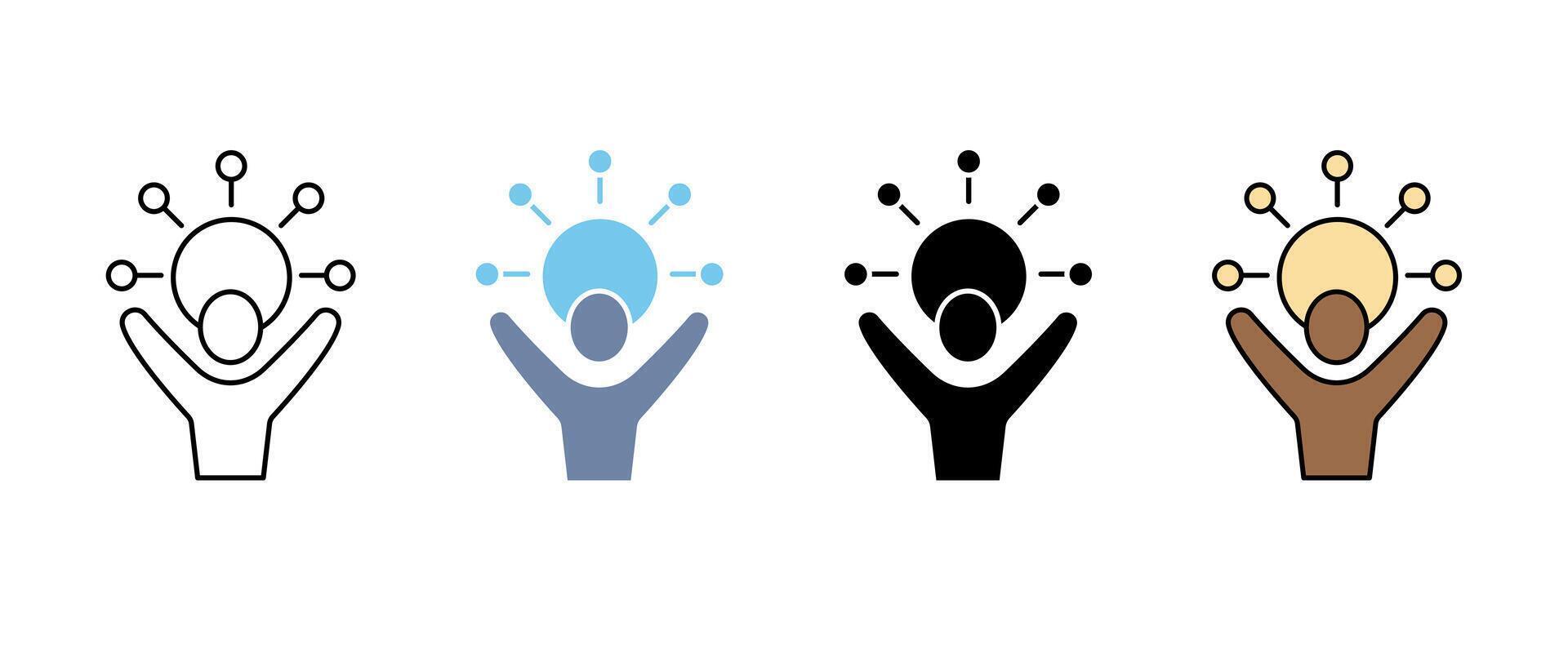 multitasking concept line icon.. Simple element illustration. multitasking concept outline symbol design. vector