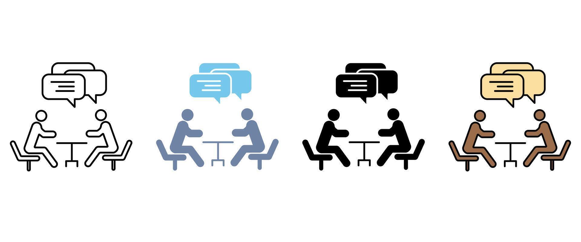 meeting concept line icon. .Simple element illustration. meeting concept outline symbol design. vector