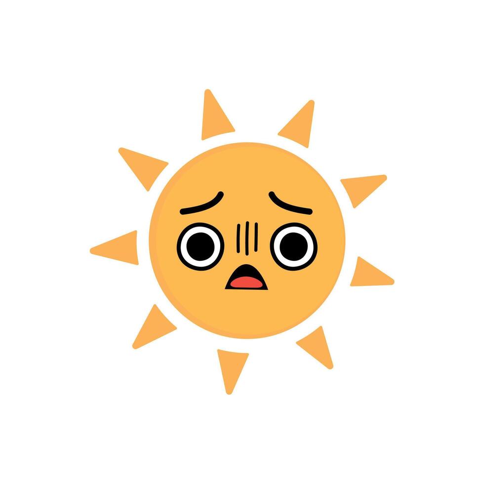sun surprising face clip art vector