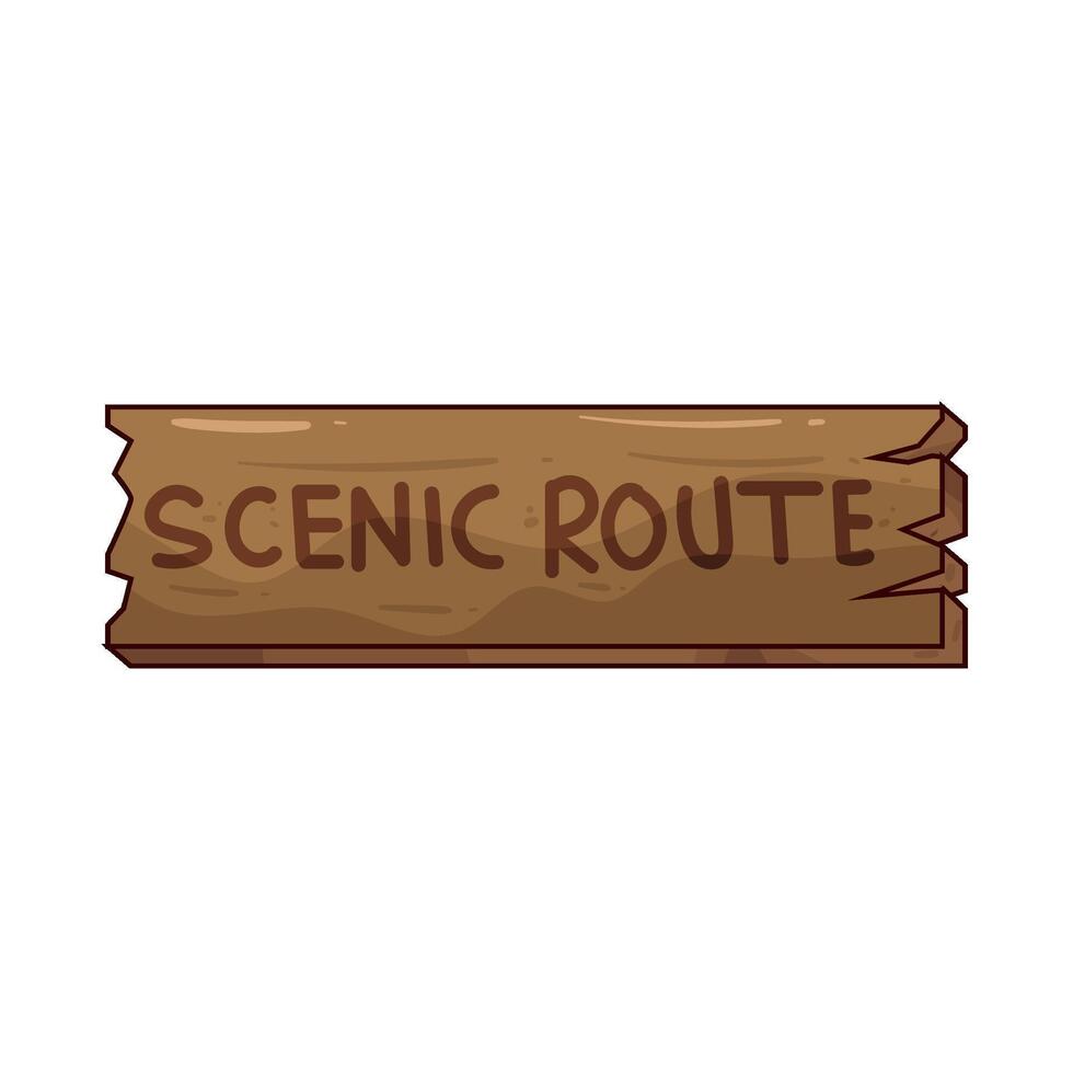 scenic route sign vector