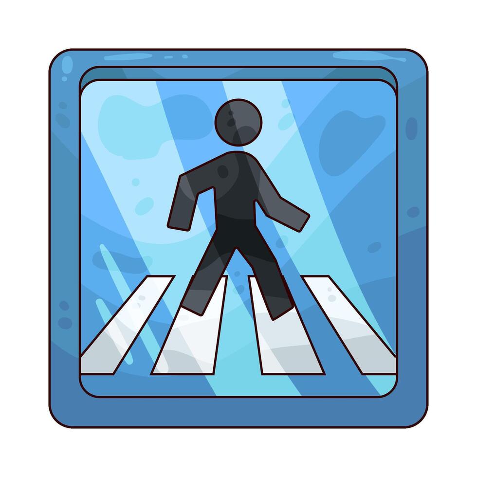 Pedestrian Crossing Sign illustration vector