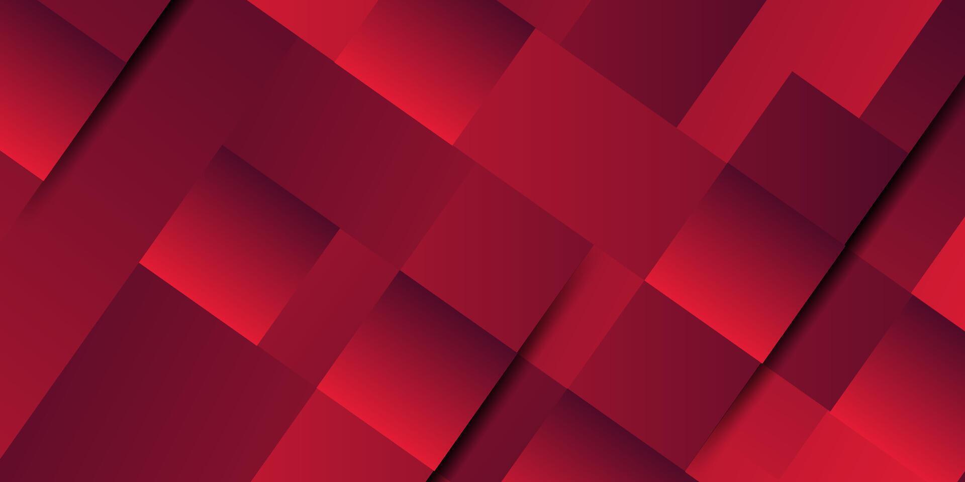 Abstract dark red dynamic gradient illustration background with simple 3D look and rectangle elements. Cool and luxury design. Eps10 vector