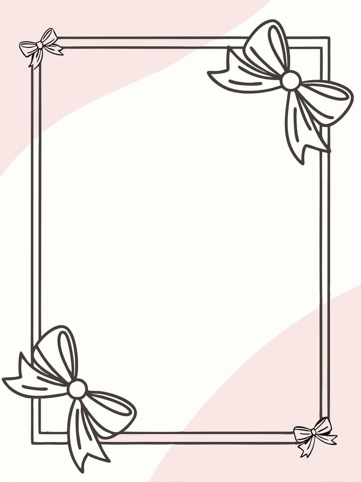 Bow frame border vector