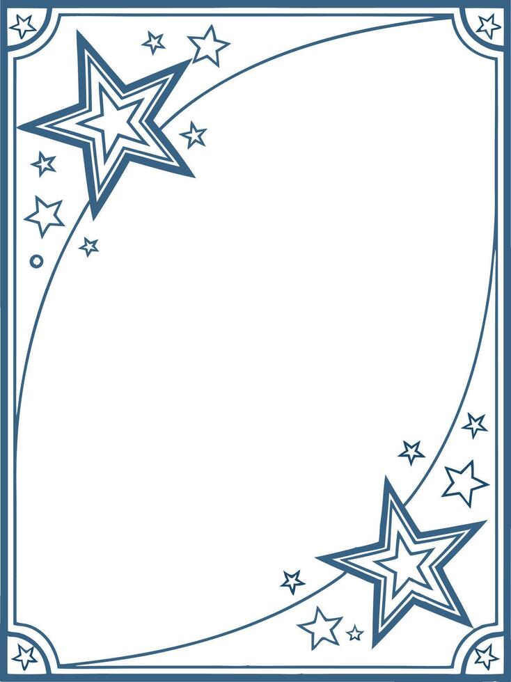 Star frame border design vector