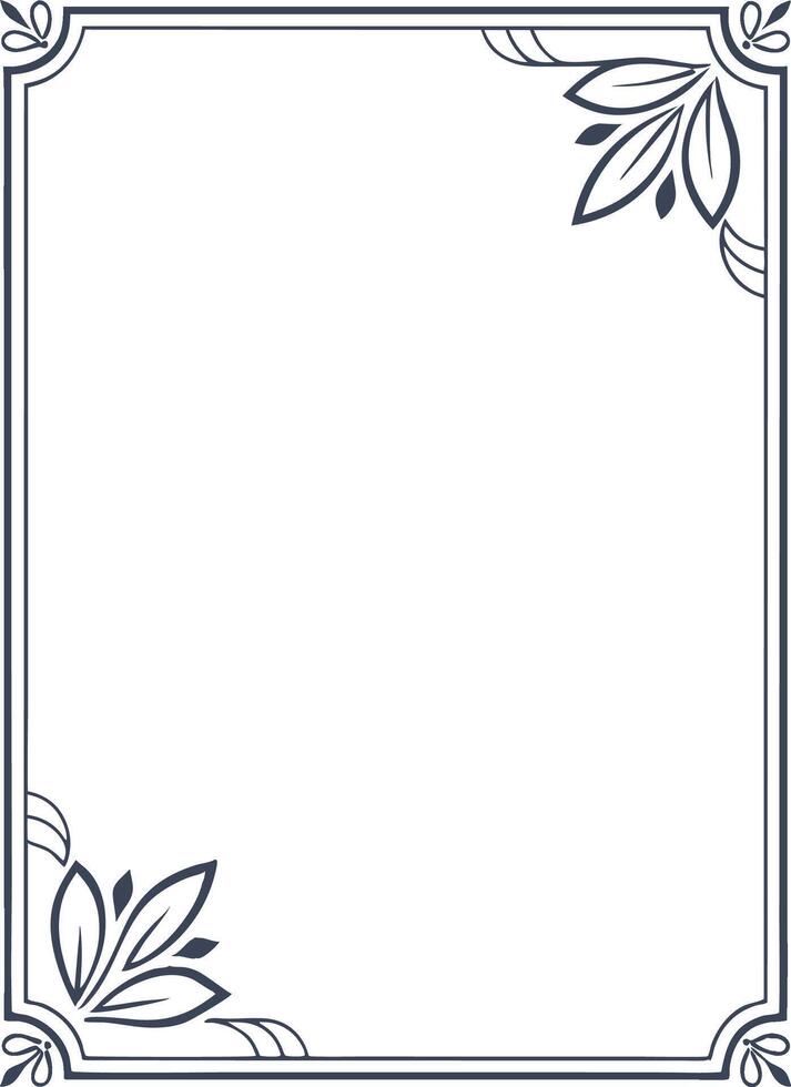 Floral frame border design vector