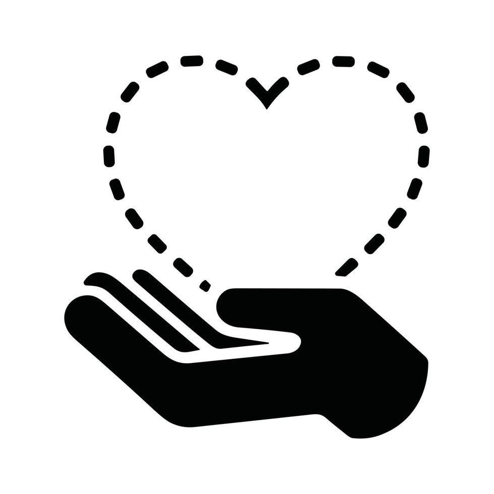 Hand Giving a Heart, Symbol of Love and Generosity vector