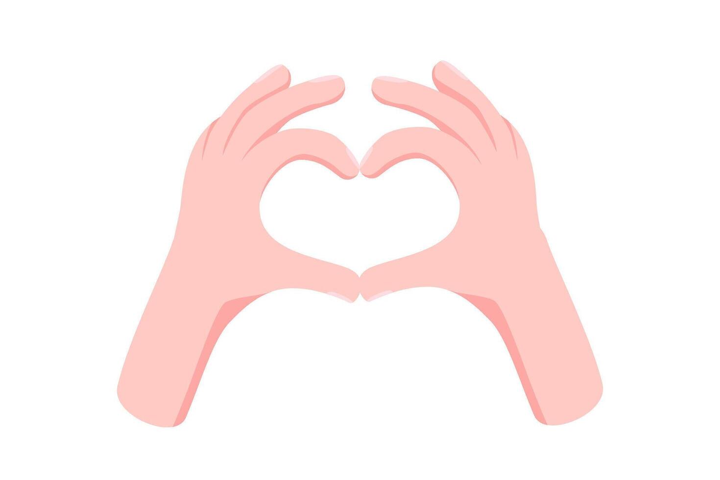 Hands fold the shape of a heart vector