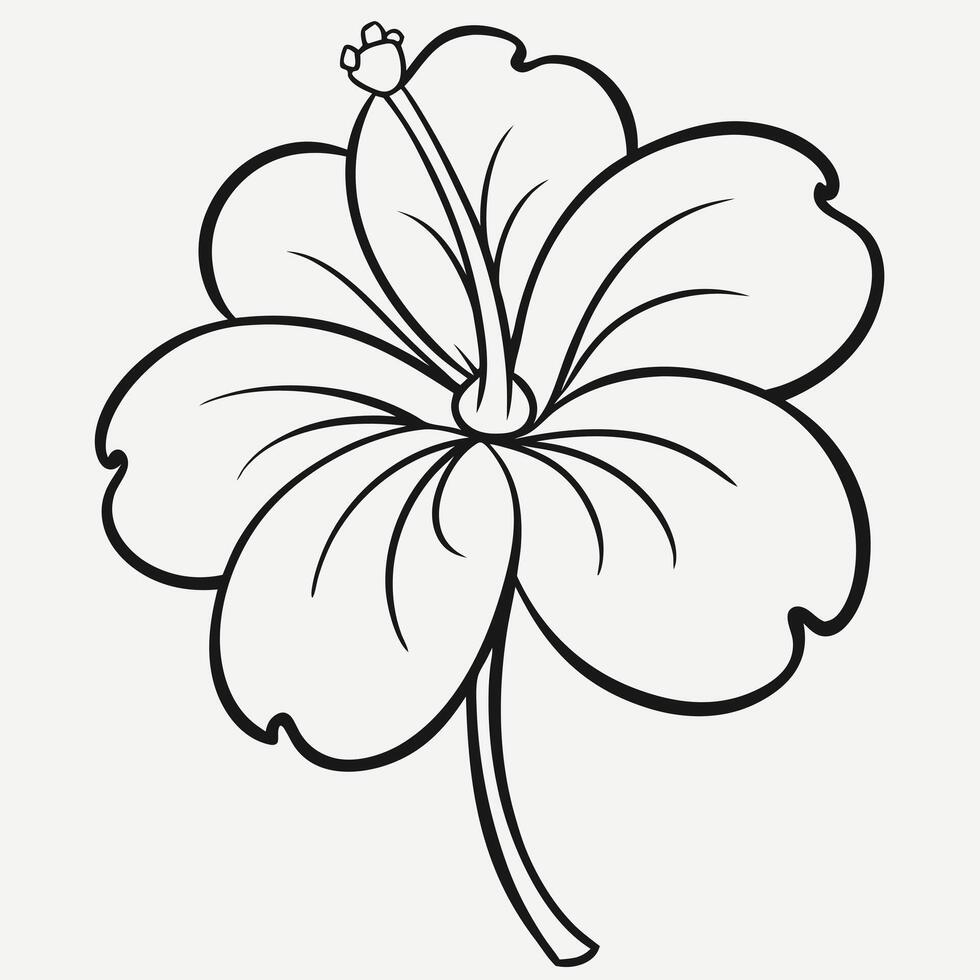 A flower drawing with a white background vector