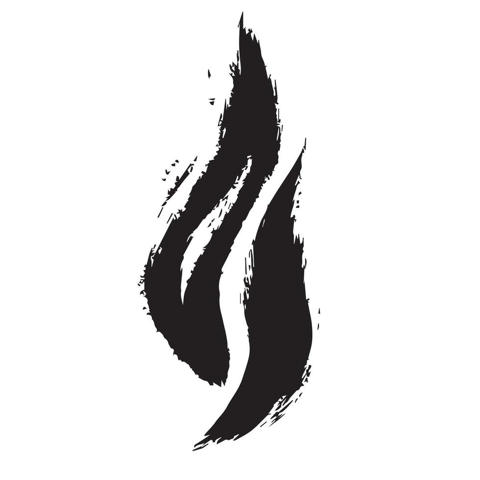 Fierce Passion Black Flame with a Rough Finish vector